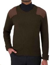 Cobmex Crew Neck Rib Sweater- Brown