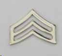 Sergeant Insignia, Large (Pair)- Silver