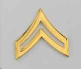 Corporal Insignia, Small (Pair)- Gold