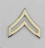 Corporal Insignia, Small (Pair)- Silver