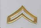 Corporal Insignia, Large (Pair)- Gold