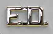 Smith and Warren F.D. Collar Pins- Silver (pair)