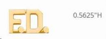 Smith and Warren F.D. Collar Brass- Gold (Each)