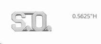 Smith & Warren "S.O." Collar Pins- Silver (Each)